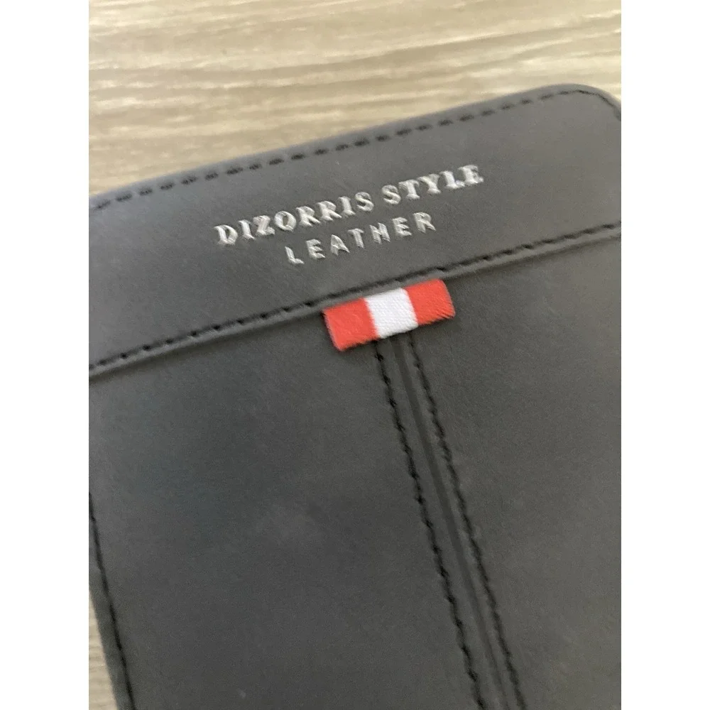 Dizorris Style Leather Men's Wallet Color Blackish Gray